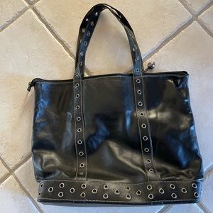 Black Genuine Leather Bag/Tote.